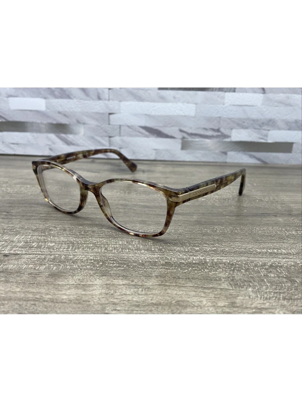 COACH Eyeglasses HC 6065 5287 Confetti Light Brown Optical 51[]17-135
